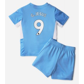 Fußballtrikots Manchester City Gabriel Jesus 9 Kinder 2021-2022 Kurzarm Heimtrikotsatz kaufen 